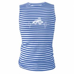 Майка-тельняшка Трактор импульс - PrintSalon