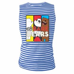 Майка-тельняшка We bare bears collage - PrintSalon