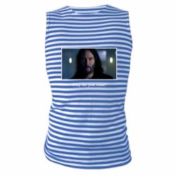 Майка-тельняшка Why do you cum? - PrintSalon