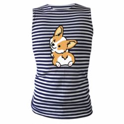 Майка-тельняшка Winking Corgi - PrintSalon