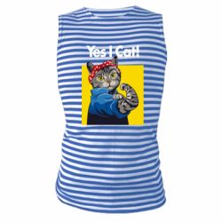 Майка-тельняшка Yes I Cat - PrintSalon