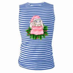 Майка-тельняшка Заяц Новогодний - PrintSalon