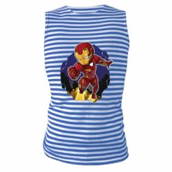 Майка-тельняшка Flying Iron man - PrintSalon