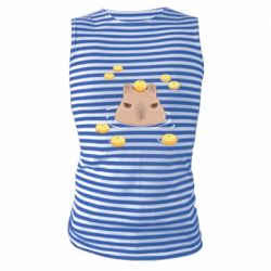 Майка-тельняшка Морда капибары - PrintSalon