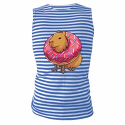 Майка-тельняшка Пончик с капибарой - PrintSalon