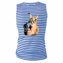 Майка-тельняшка Шлепа с пистолетом - PrintSalon