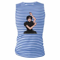 Майка-тельняшка Уэнсдей арт - PrintSalon