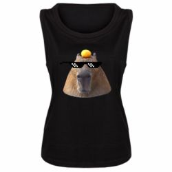 Женская майка Capybara cool - PrintSalon