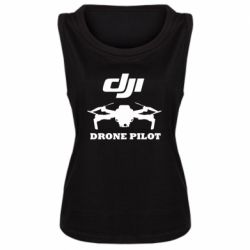 Женская майка Dji Drone Pilote - PrintSalon