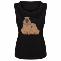 Женская майка Две капибары - PrintSalon