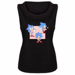 Женская майка Funny Sonic - PrintSalon