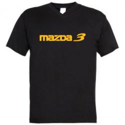 Мужская футболка  с V-образным вырезом Mazda 3 - PrintSalon