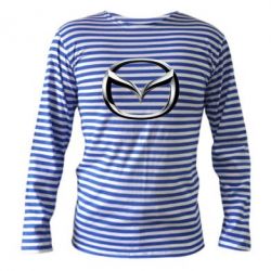 Тельняшка с длинным рукавом Mazda 3D Logo - PrintSalon