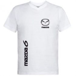 Мужская футболка  с V-образным вырезом Mazda 6 vert - PrintSalon