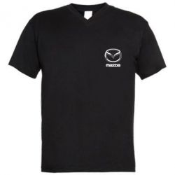 Мужская футболка  с V-образным вырезом Mazda Small - PrintSalon