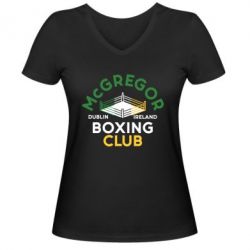 Женская футболка с V-образным вырезом McGregor Boxing Club - PrintSalon