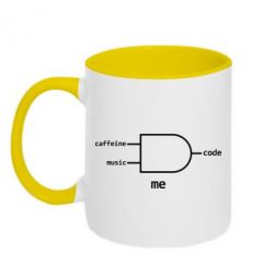 Чашка двокольорова Me - caffeine, musik