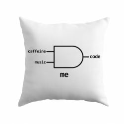 Подушка Me - caffeine, musik - PrintSalon