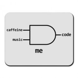 Килимок для миші Me - caffeine, musik - PrintSalon