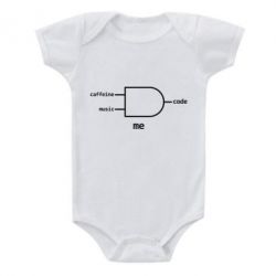 Дитячий бодік Me - caffeine, musik - PrintSalon