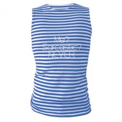 Майка-тельняшка Me? Sarcastic? Never. - PrintSalon