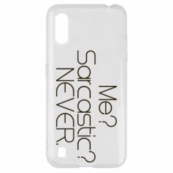 Чехол для Samsung A01/M01 Me? Sarcastic? Never. - PrintSalon