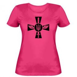Жіноча футболка Меч, крила та герб - PrintSalon