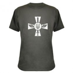 Камуфляжна футболка Меч, крила та герб - PrintSalon