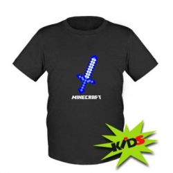 Детская футболка Меч Minecraft - PrintSalon