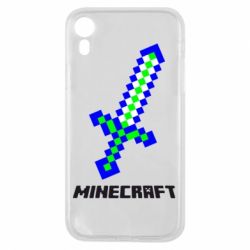 Чехол для iPhone XR Меч Minecraft - PrintSalon
