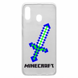 Чехол для Samsung A20 Меч Minecraft - PrintSalon