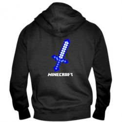 Мужское худи на молнии Меч Minecraft - PrintSalon