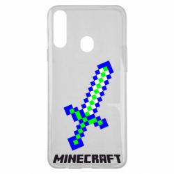 Чехол для Samsung A20s Меч Minecraft - PrintSalon