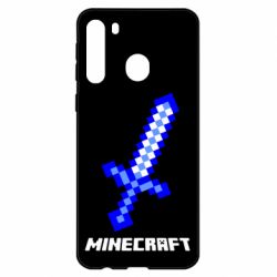 Чехол для Samsung A21 Меч Minecraft - PrintSalon