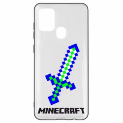 Чехол для Samsung A21s Меч Minecraft - PrintSalon