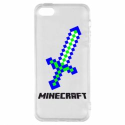Чехол для iPhone5/5S/SE Меч Minecraft - PrintSalon