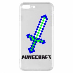 Чехол для iPhone 7 Plus Меч Minecraft - PrintSalon