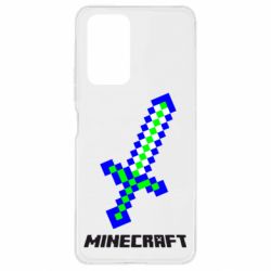 Чехол для Xiaomi Redmi Note 10 Pro Меч Minecraft - PrintSalon