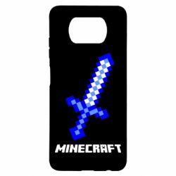 Чехол для Xiaomi Poco X3 Меч Minecraft - PrintSalon
