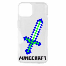 Чехол для iPhone 14 Меч Minecraft - PrintSalon