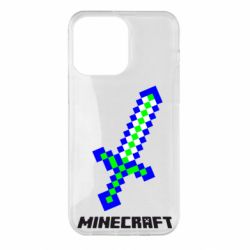 Чехол для iPhone 14 Pro Max Меч Minecraft - PrintSalon