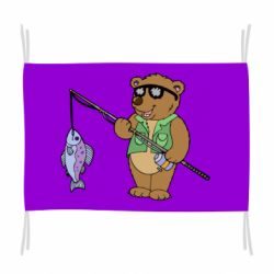 Флаг Медведь ловит рыбу