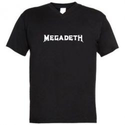 Мужская футболка  с V-образным вырезом Megadeth - PrintSalon