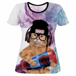 Женская футболка 3D Melomaniac-PrintSalon Женская футболка 3D Melomaniac