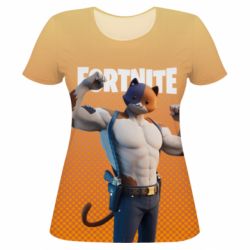 Женская футболка 3D Meowscles from Fortnite - PrintSalon