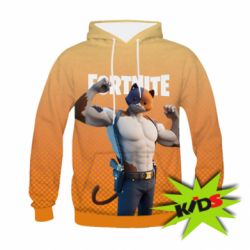Детское 3D худи Meowscles from Fortnite - PrintSalon