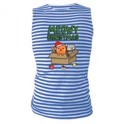 Майка-тельняшка Meowy Christmas
