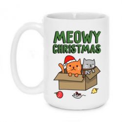 Чашка 420ml Meowy Christmas - PrintSalon