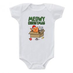 Дитячий бодік Meowy Christmas - PrintSalon