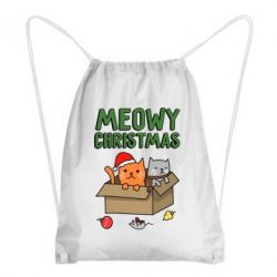 Рюкзак-мішок Meowy Christmas - PrintSalon